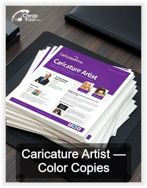 Caricature Artist business card design sample