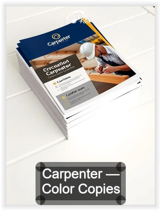 Carpenter business card design sample
