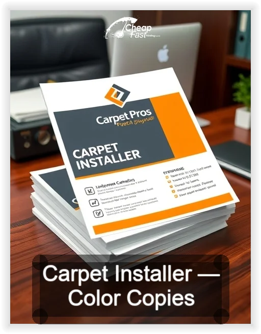 Carpet Installer business card design sample