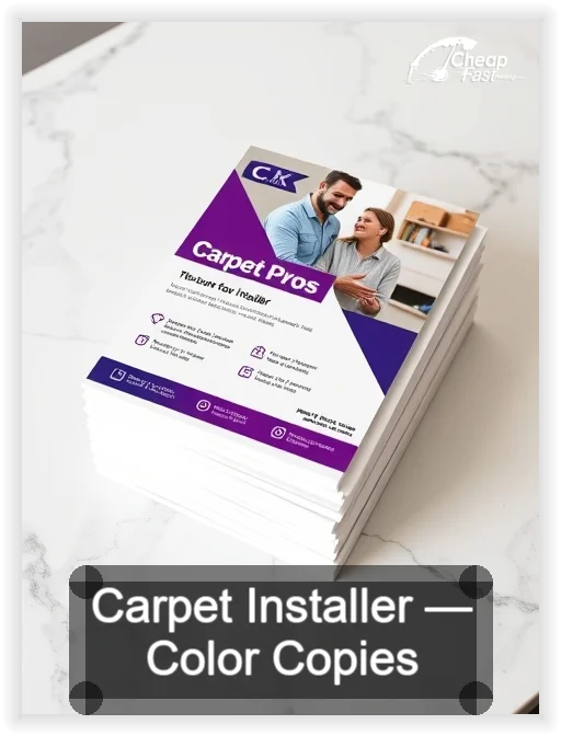 Carpet Installer business card design sample