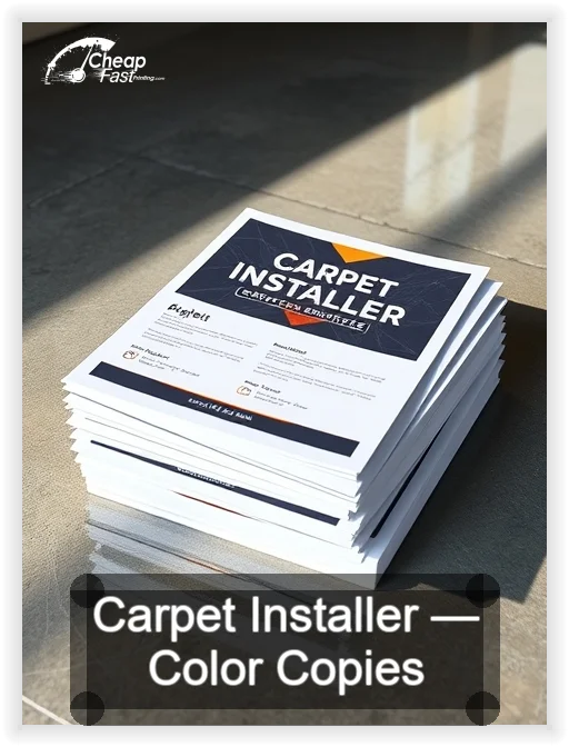 Carpet Installer business card design sample
