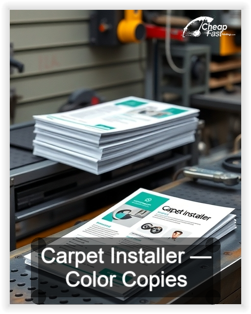 Carpet Installer business card design sample
