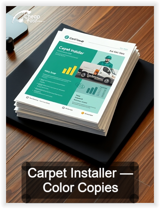 Carpet Installer business card design sample