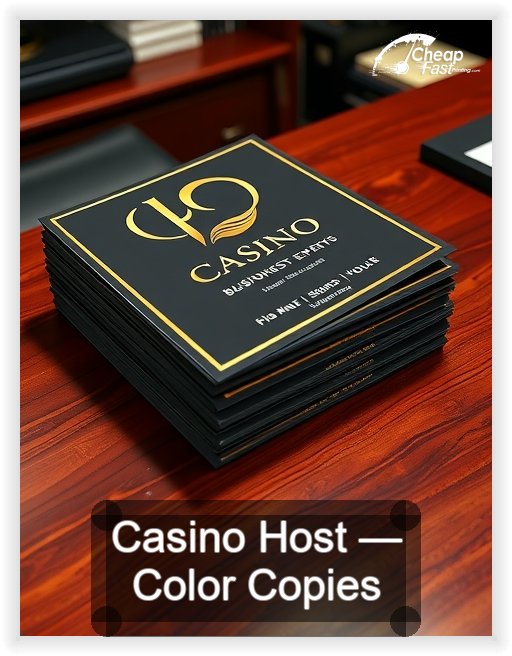 Casino Host business card design sample