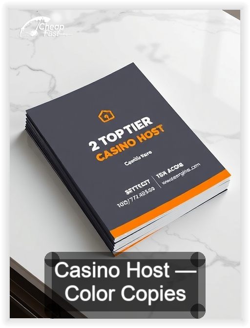 Casino Host business card design sample