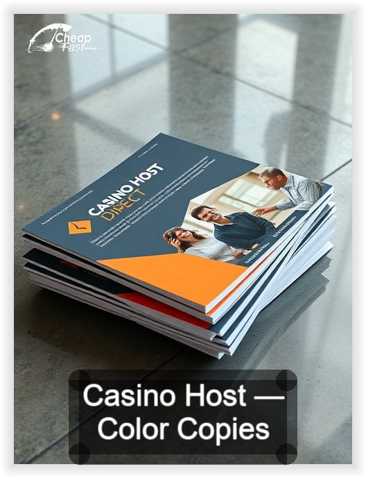 Casino Host business card design sample