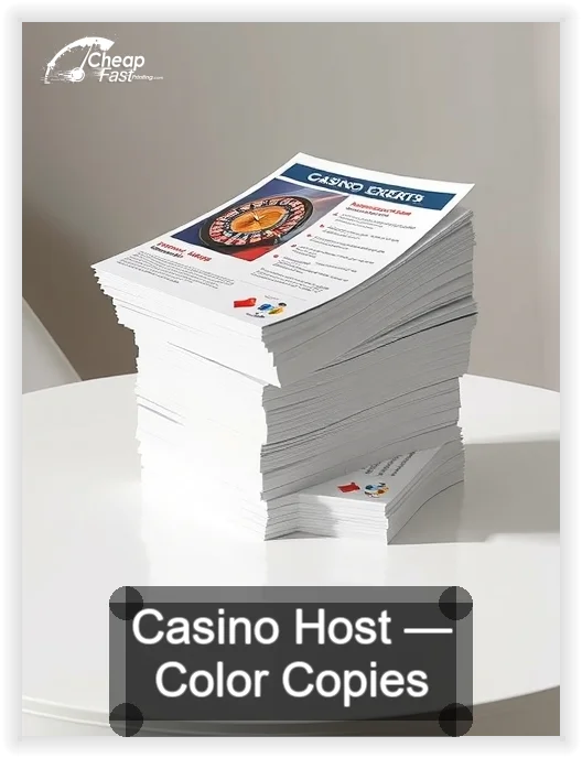 Casino Host business card design sample