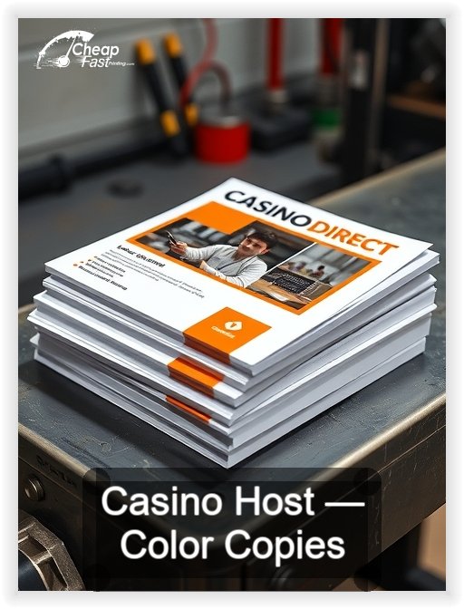 Casino Host business card design sample