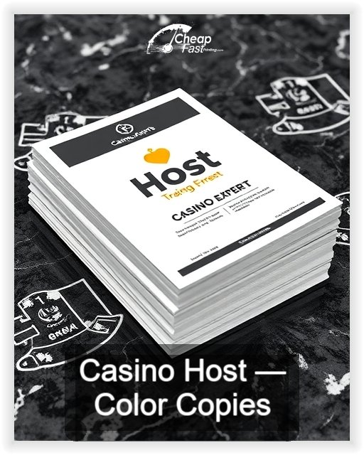 Casino Host business card design sample