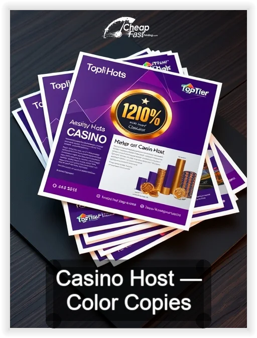 Casino Host business card design sample