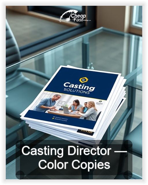Casting Director business card design sample