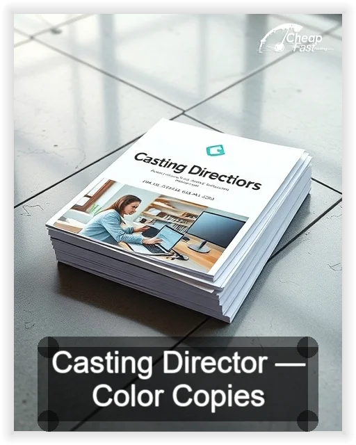 Casting Director business card design sample