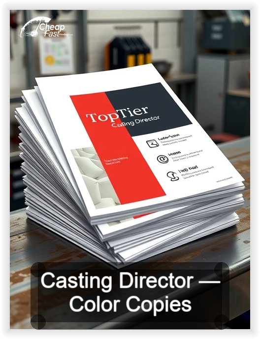 Casting Director business card design sample
