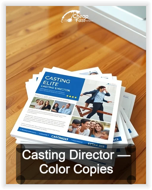 Casting Director business card design sample