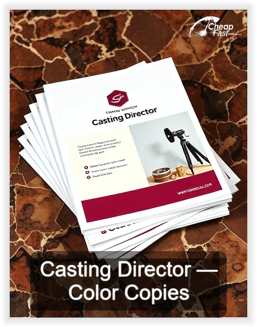 Casting Director business card design sample