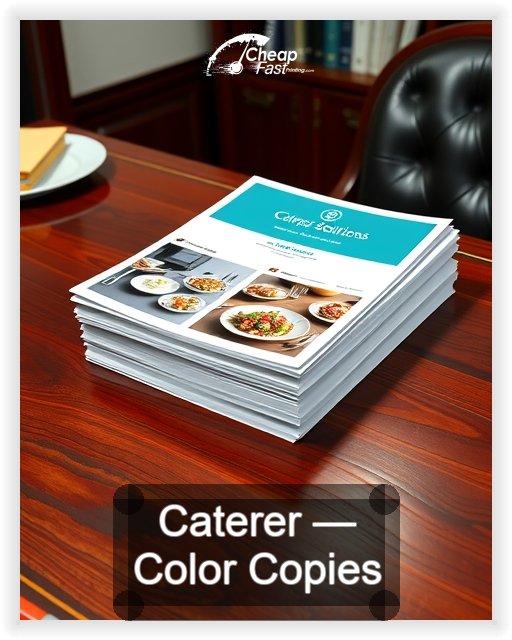 Caterer business card design sample