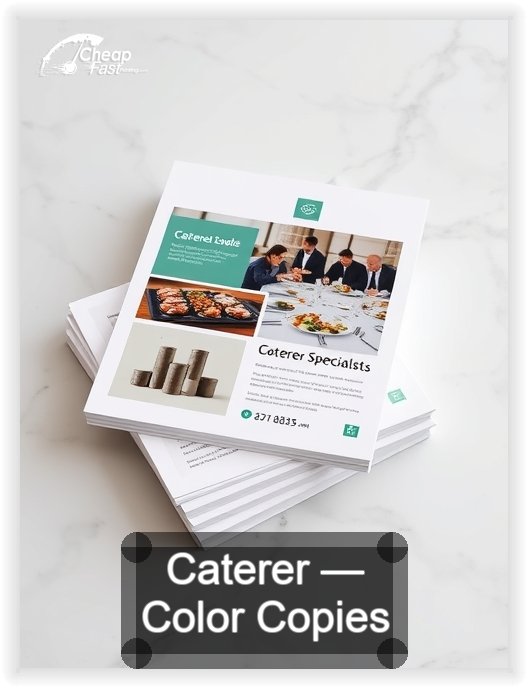 Caterer business card design sample