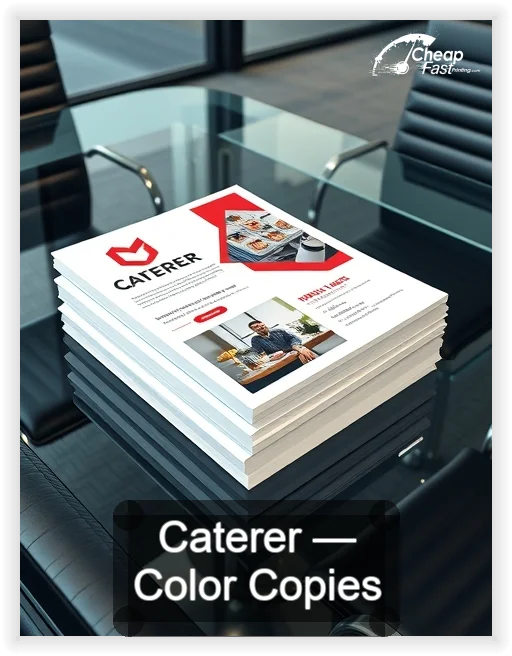 Caterer business card design sample
