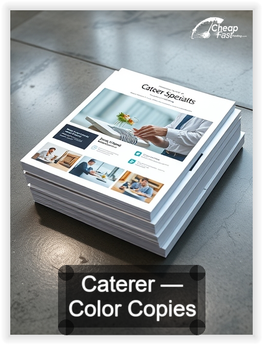 Caterer business card design sample