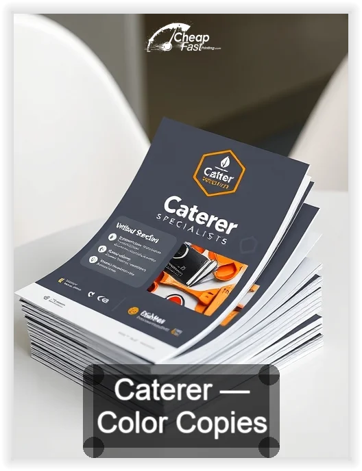 Caterer business card design sample