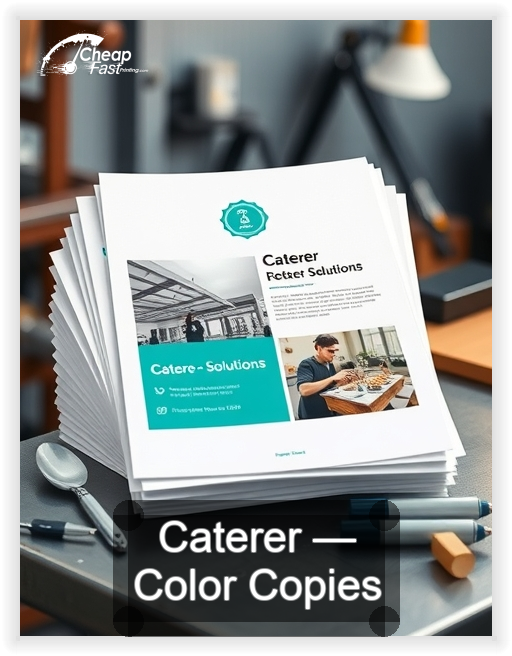 Caterer business card design sample