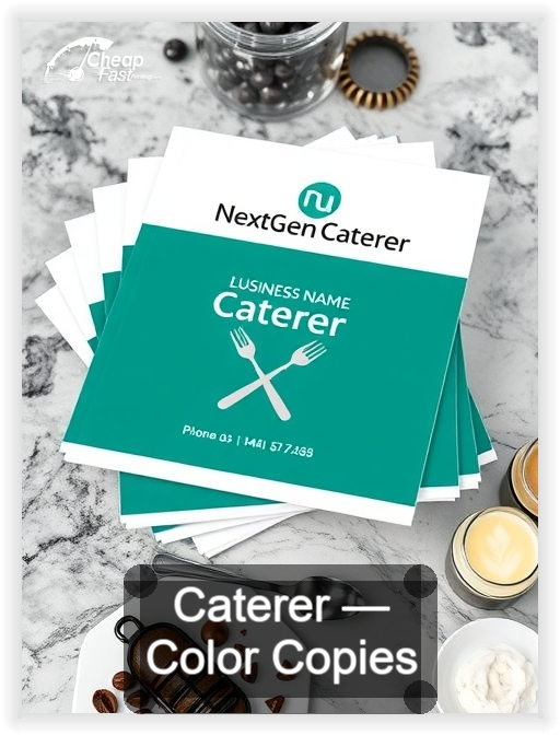 Caterer business card design sample