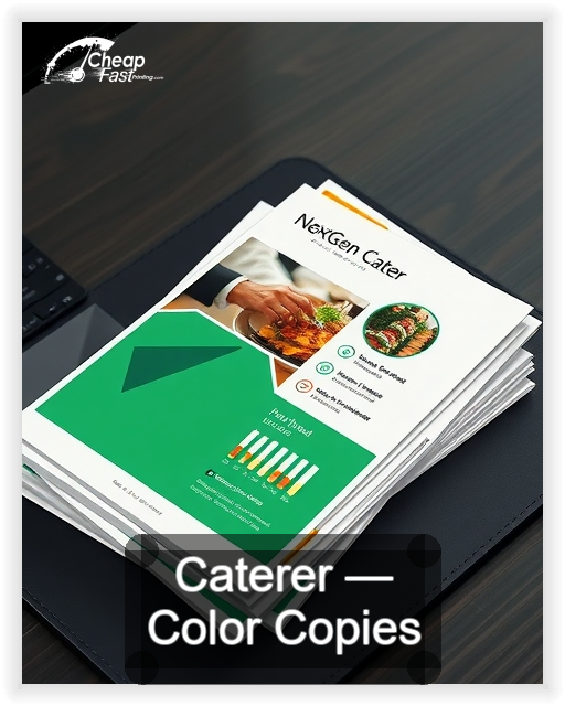 Caterer business card design sample