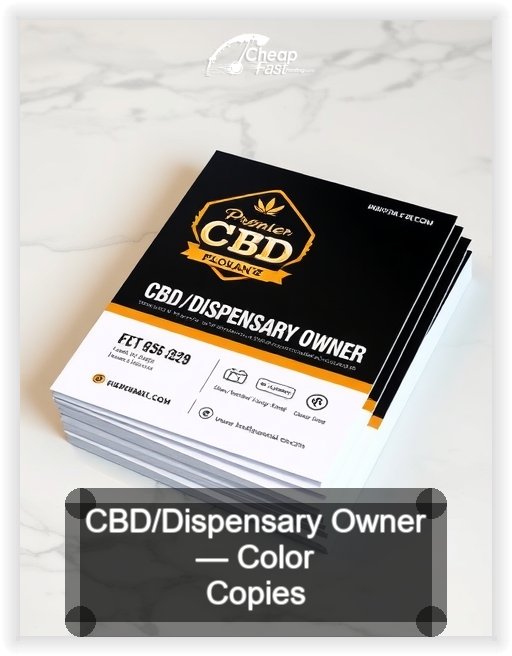 Cbd Dispensary Owner business card design sample