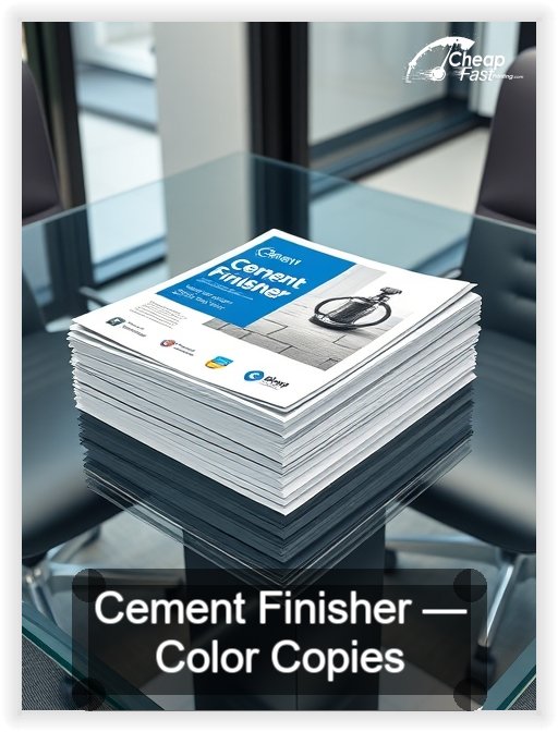 Cement Finisher business card design sample