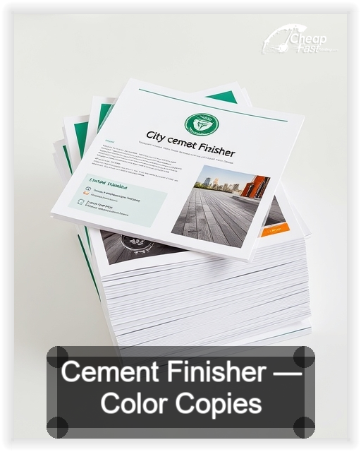 Cement Finisher business card design sample