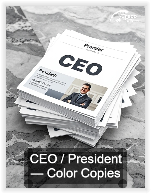 Ceo President business card design sample