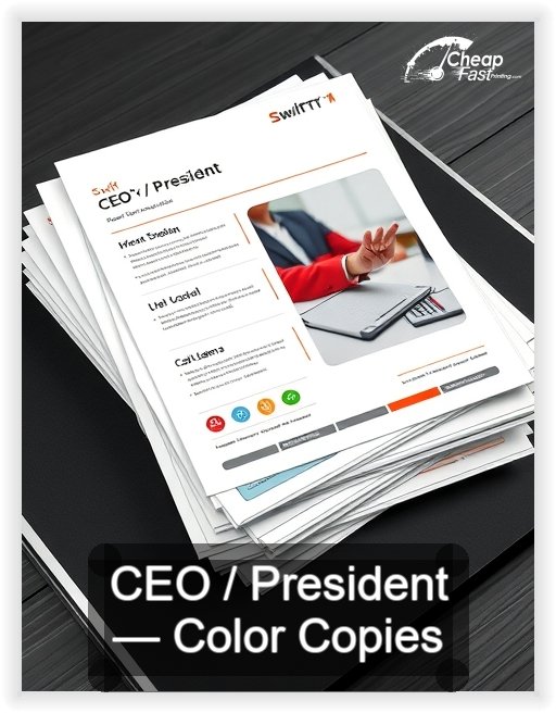 Ceo President business card design sample