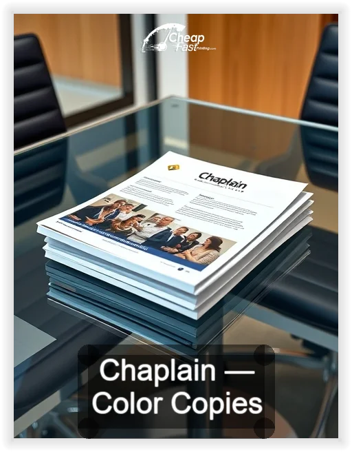 Chaplain business card design sample