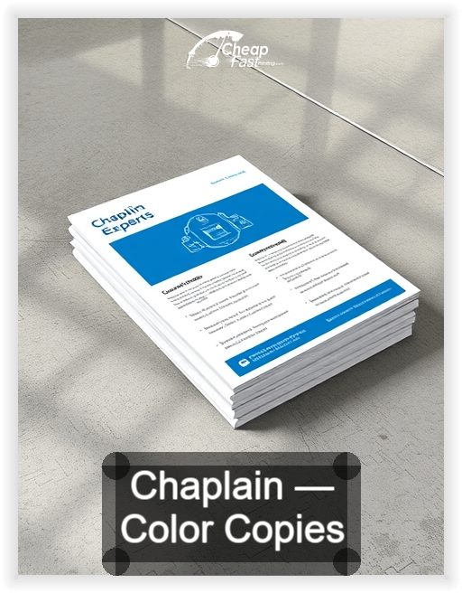 Chaplain business card design sample