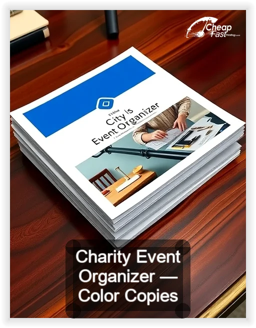Charity Event Organizer business card design sample