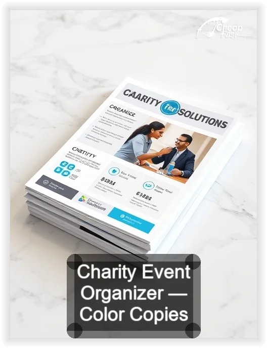 Charity Event Organizer business card design sample