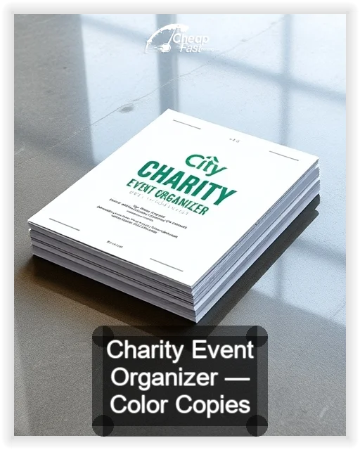 Charity Event Organizer business card design sample