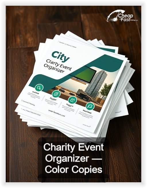 Charity Event Organizer business card design sample