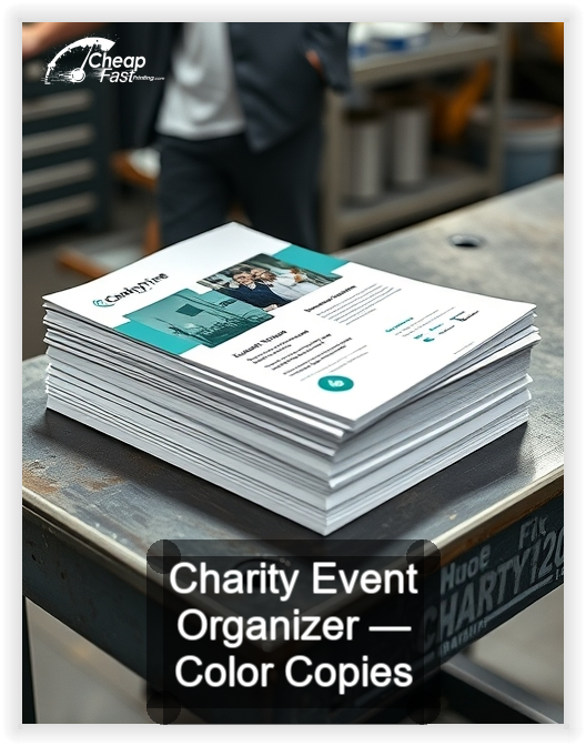 Charity Event Organizer business card design sample