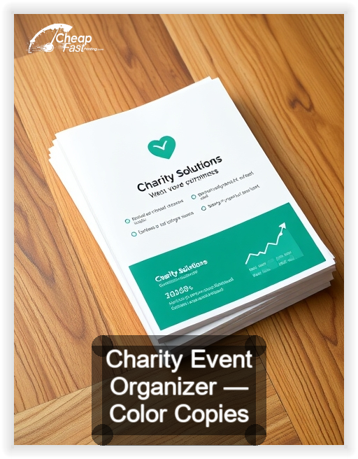 Charity Event Organizer business card design sample