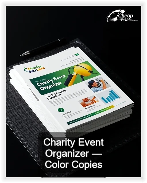 Charity Event Organizer business card design sample