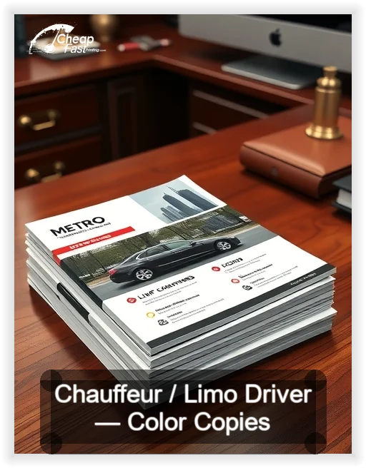 Chauffeur Limo Driver business card design sample