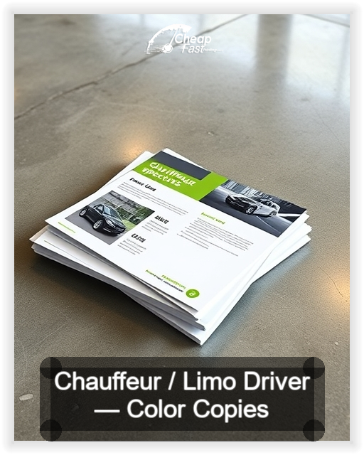 Chauffeur Limo Driver business card design sample