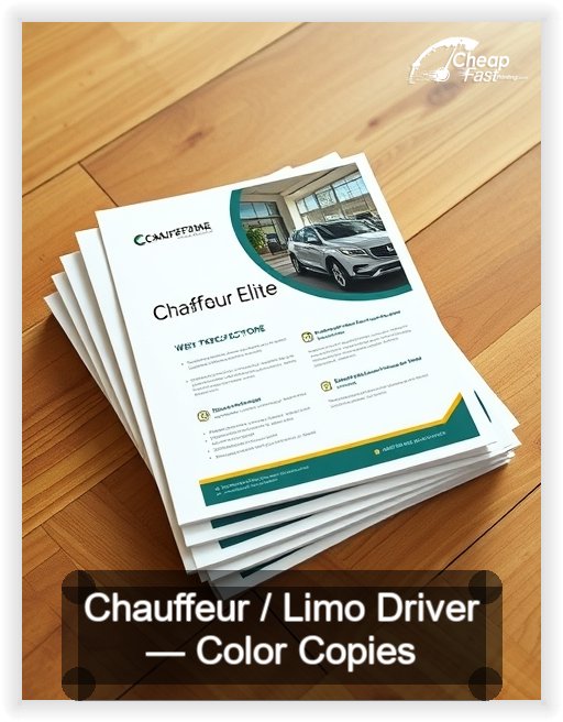 Chauffeur Limo Driver business card design sample