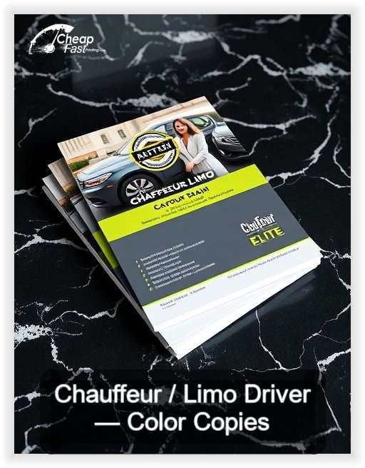 Chauffeur Limo Driver business card design sample