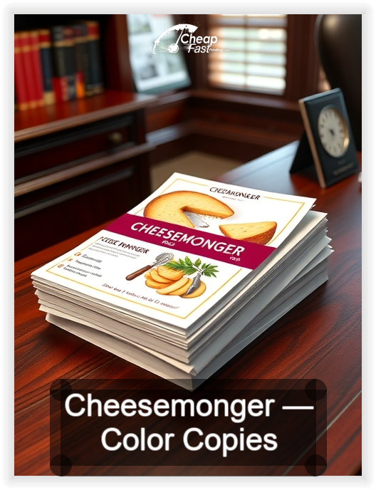 Cheesemonger business card design sample