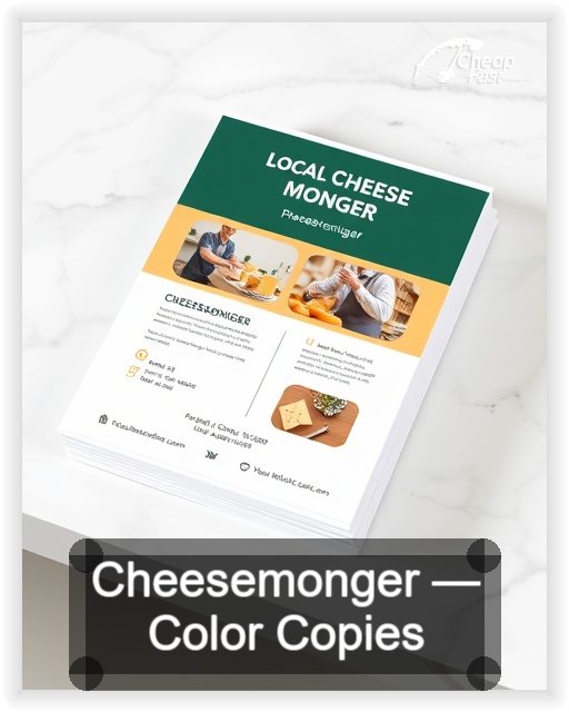 Cheesemonger business card design sample
