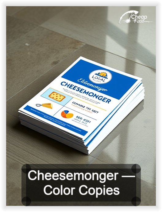 Cheesemonger business card design sample
