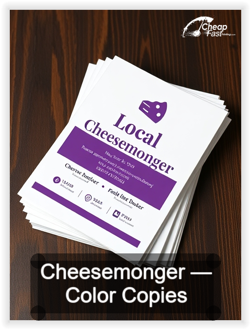 Cheesemonger business card design sample