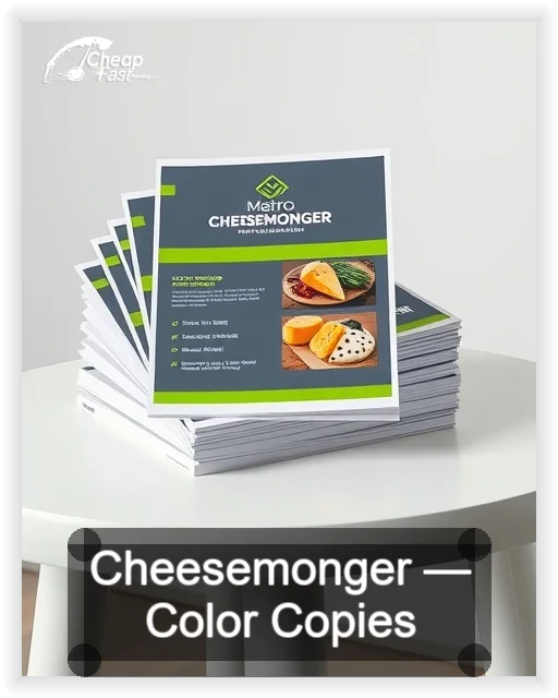 Cheesemonger business card design sample